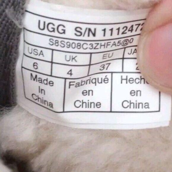 Ugg Classic Boom Suede Gray Boots Size 6 Women's Faux Fur Lining Comfortable - Picture 10 of 11